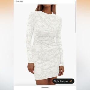 Prettygarden White Floral Dress Small